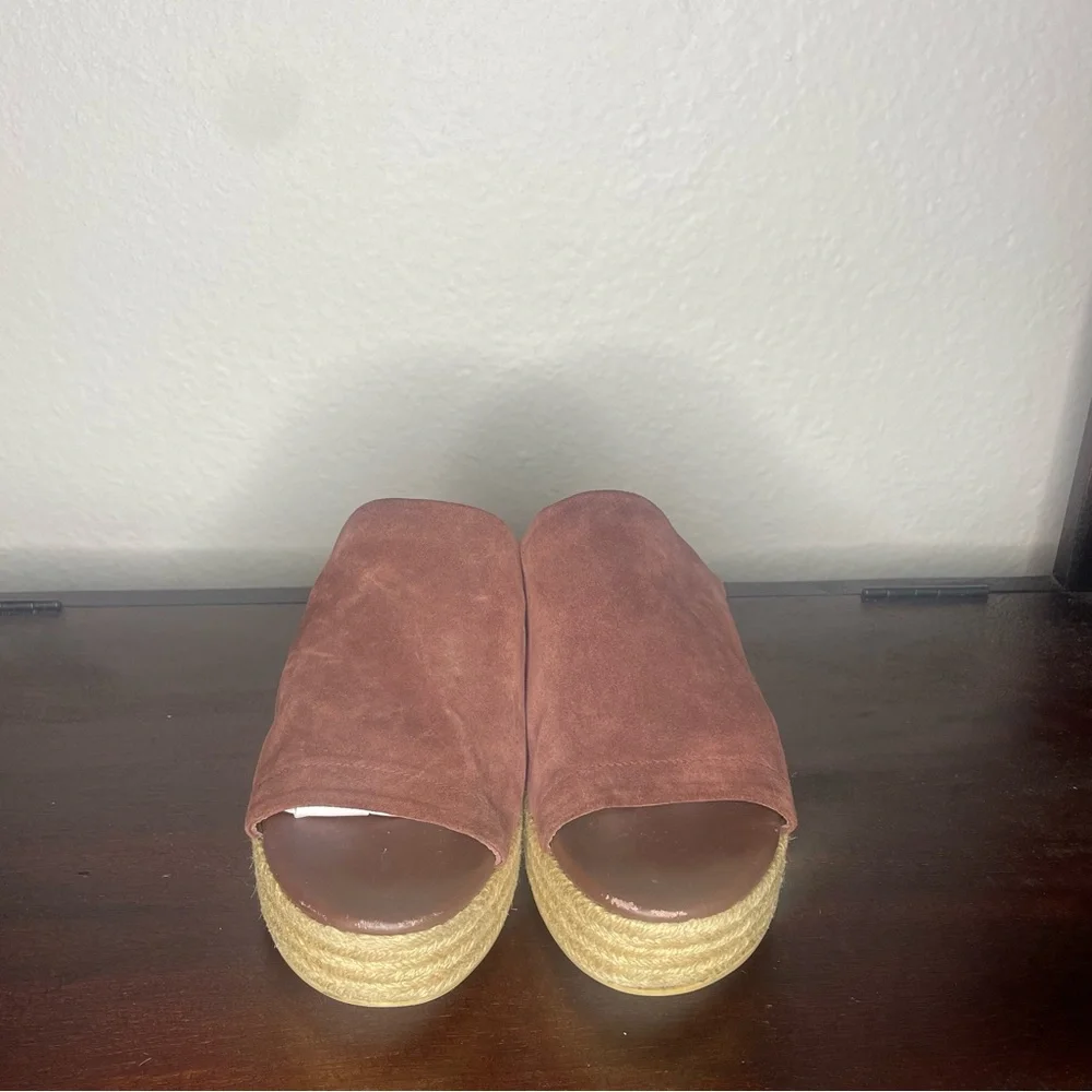 Vince Solana Suede Espadrille Wedge Sandal Size 11